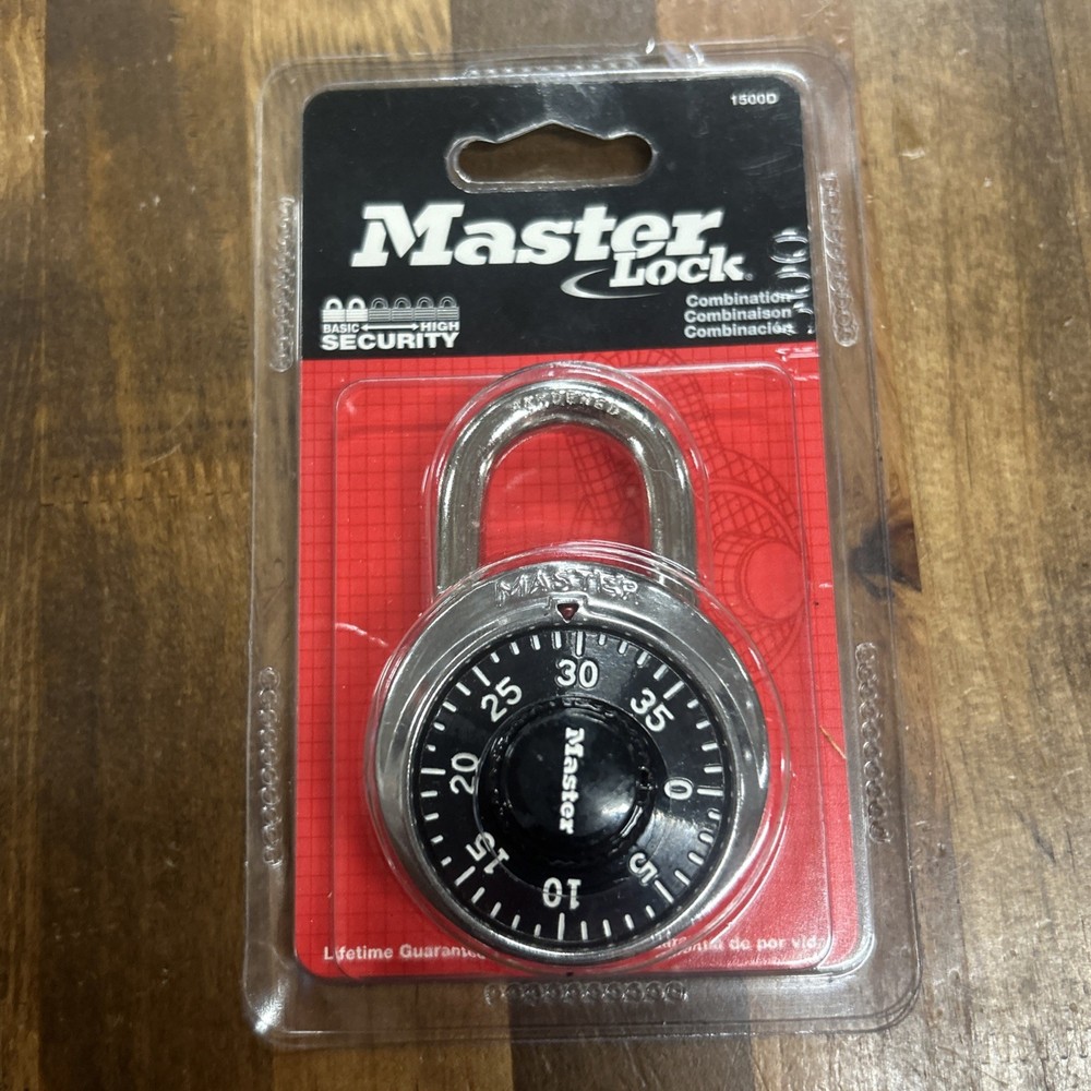 Master Lock 1500D Dial Combination Padlock, Black