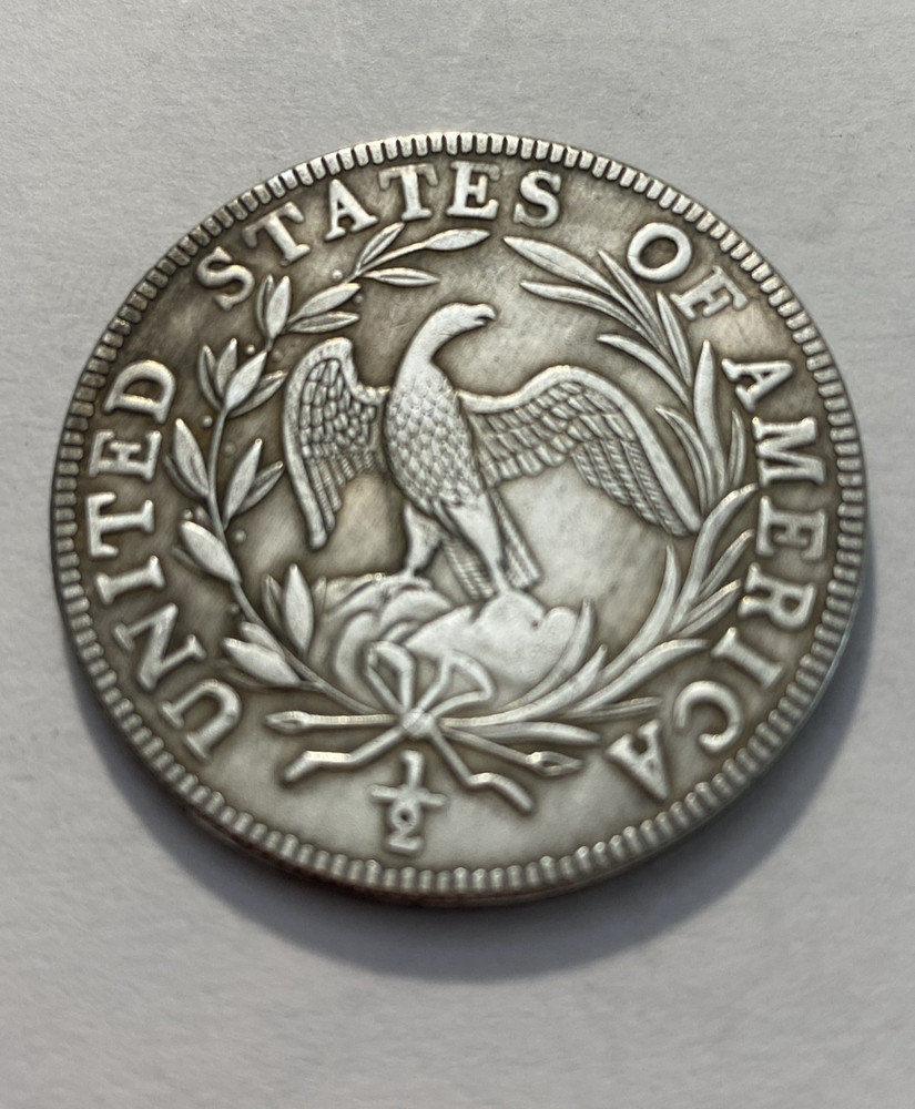 US 1796 Draped Bust Half Dollar Modern Restrike Token.