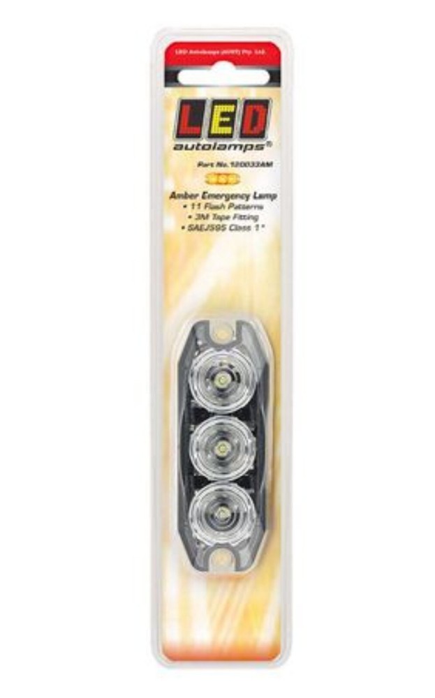 LED Emergency Light Head LED Autolamps- 11 Flash Patterns 12v 24v