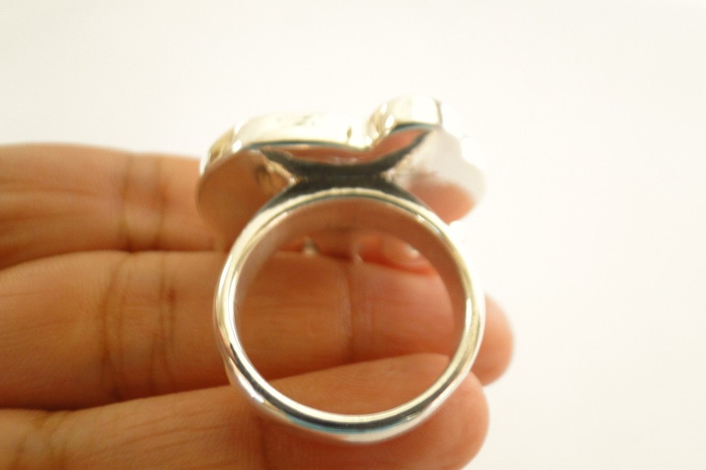 Elephant No Stone 925 Sterling Silver Ring Size 9 10
