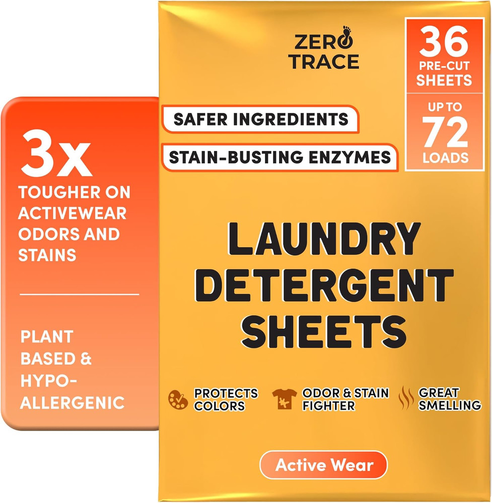 Zero Trace All Natural Laundry Detergent Sheets Eco Friendly - Laundry Soap - Ac