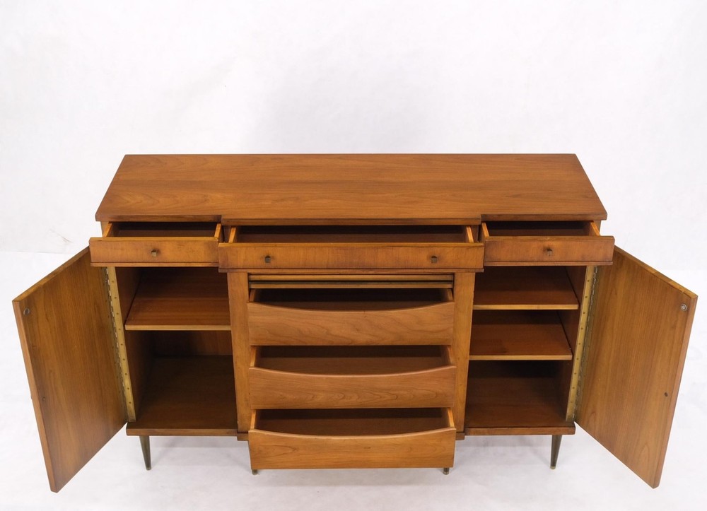 Widdicomb Tambour Doors Compartment Console Server Credenza Cabinet Sideboard
