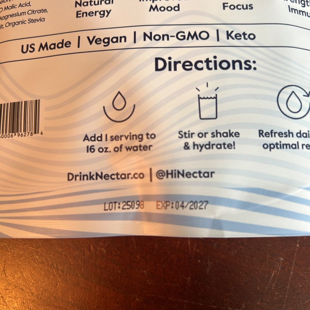 Nectar Hydration Essential Daily Hydration Watermelon Flavor