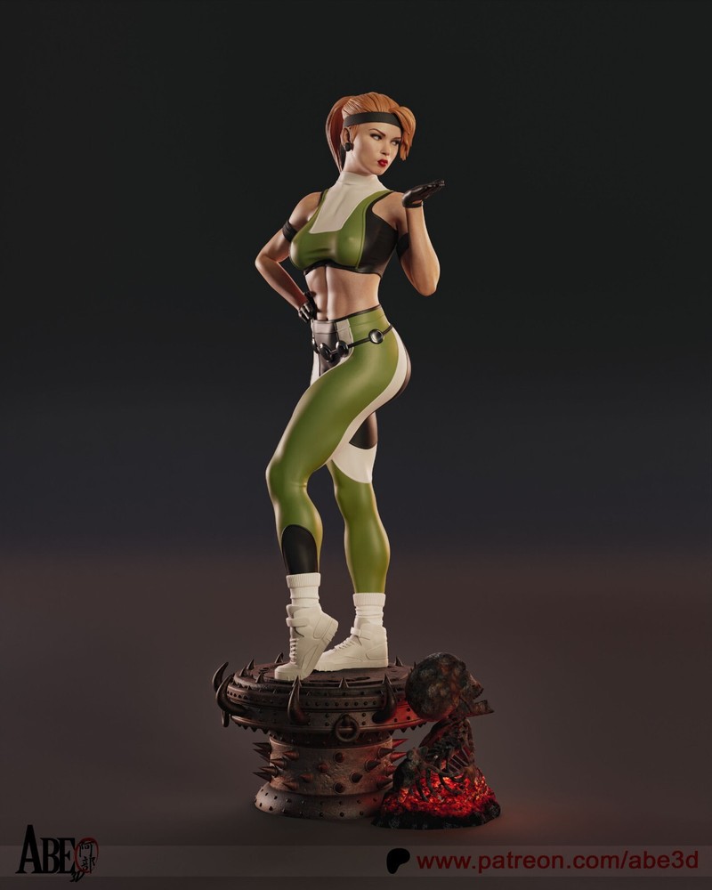 Sonya Blade (MK) Statue 3D Print Unpainted/Unassembled