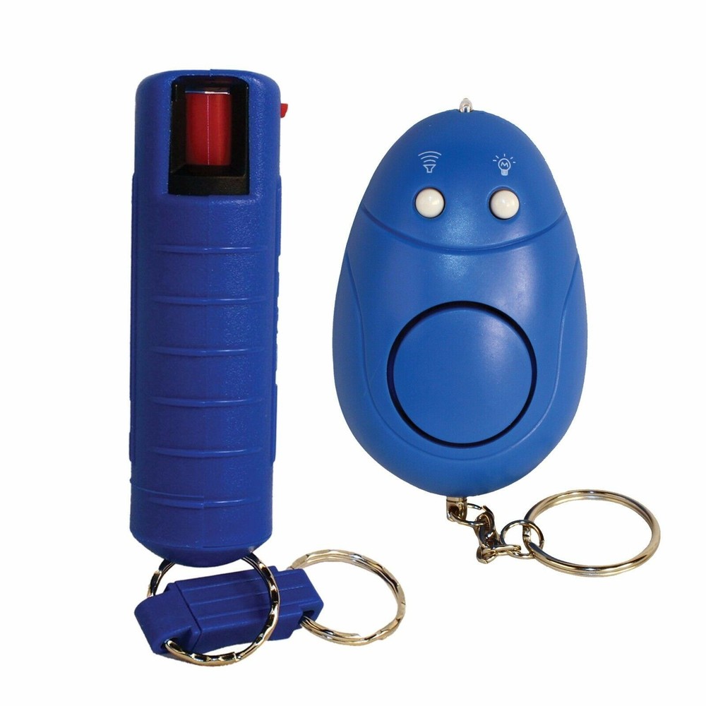 Keychain Personal Panic Alarm Light Pepper Spray Combo Self Defense