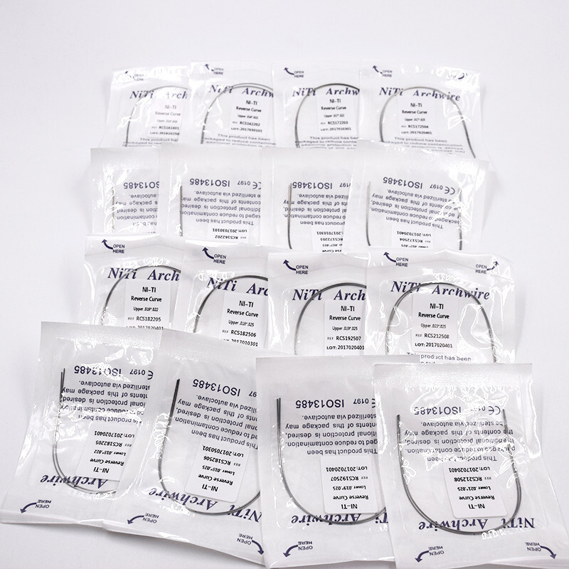 Dental Ortho Super Elastic NITI Arch Wire Reverse Curve Round/Rectangular True