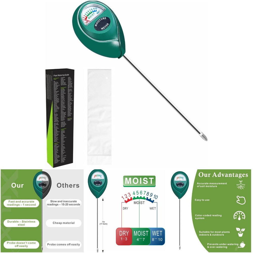 Xl Lux Soil Moisture Sensor Meter 2 Pack - Durable, Accurate