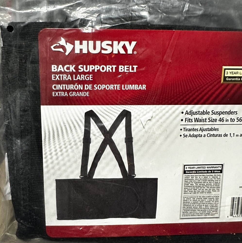 New Lumbar Support Belt Husky Size X- Large Adjustable Hook & Loop Qty-2