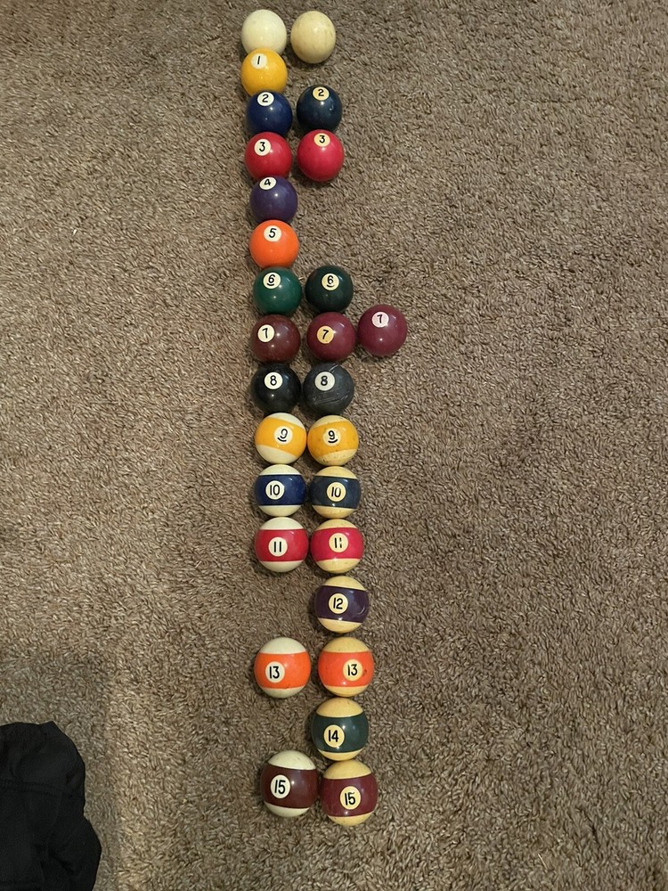 Mixed Pool/ Billiard Balls 28 Total