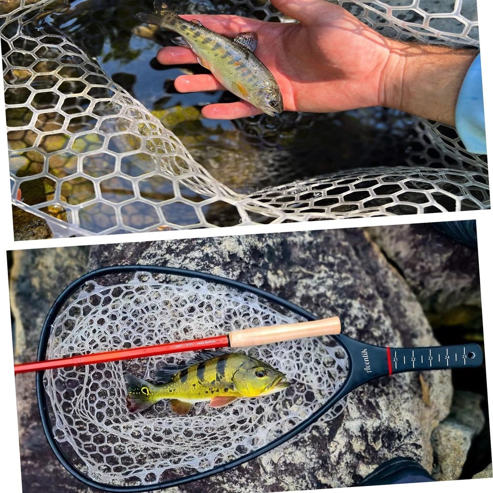 Riverruns Carbon Fiber Landing Net - Fly Regular Handle, Handle/Green