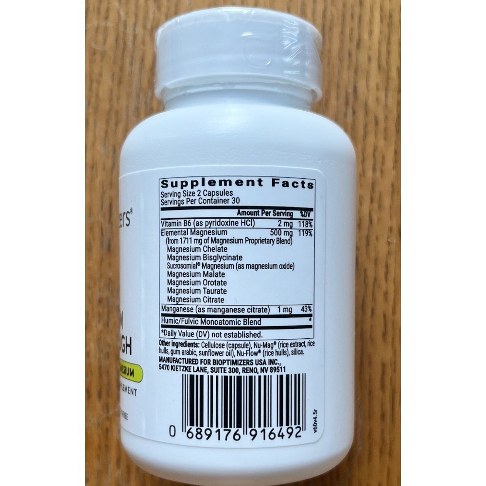 Bioptimizers Magnesium Breakthrough all 7 essential forms, 60 capsules - 2 pack
