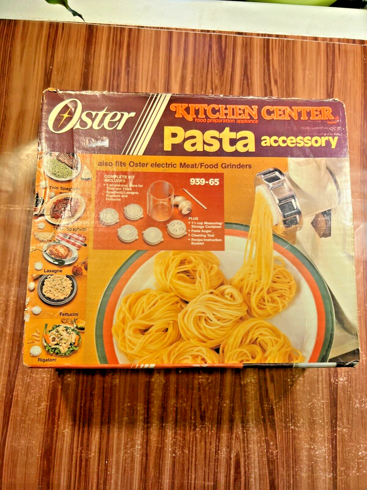 Oster Kitchen Center Pasta Accessory Attachment 939-65 Vintage 1983 Kitchen Tool