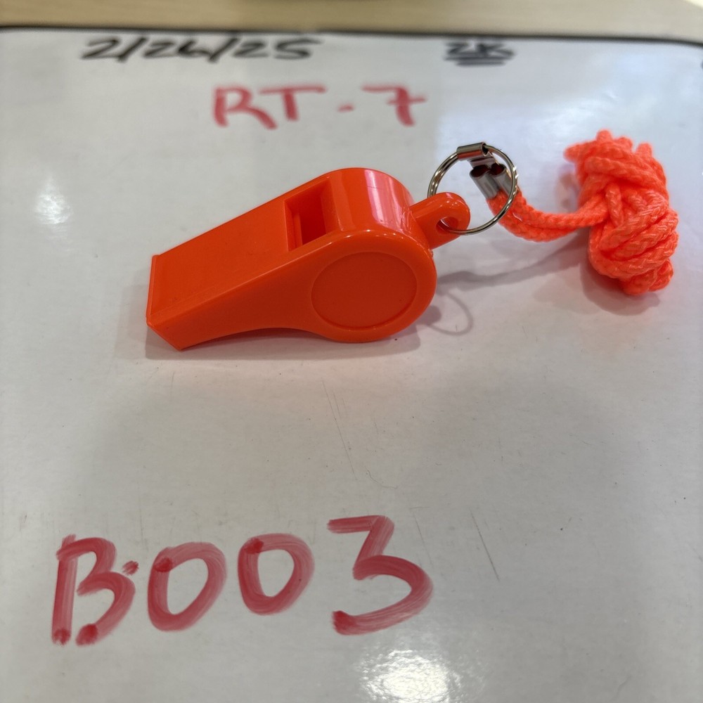 Emergency Whistle With Lanyard (Orange)