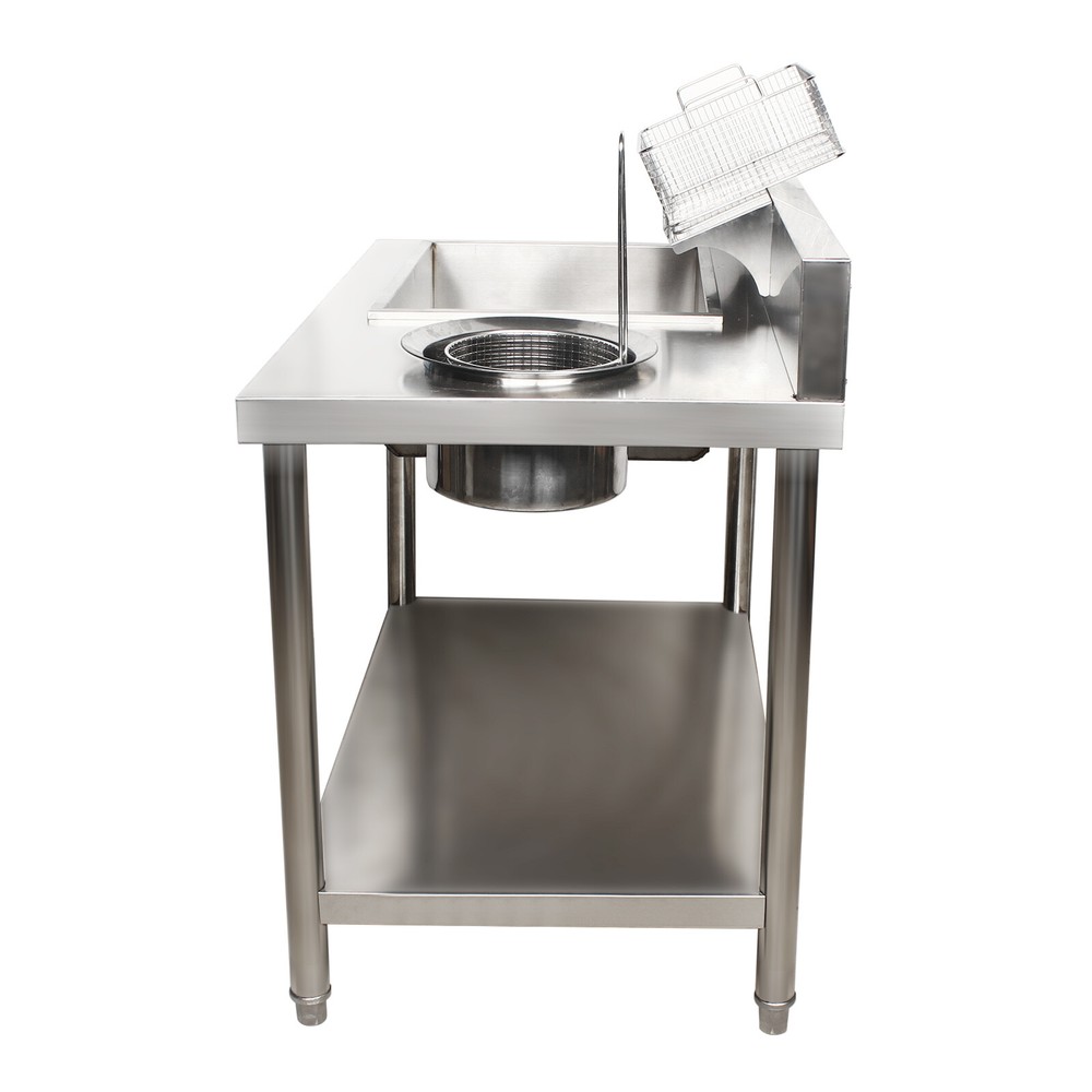 Manual Prep Station Chicken Fried Worktop Kitchen Breading Table Stainless