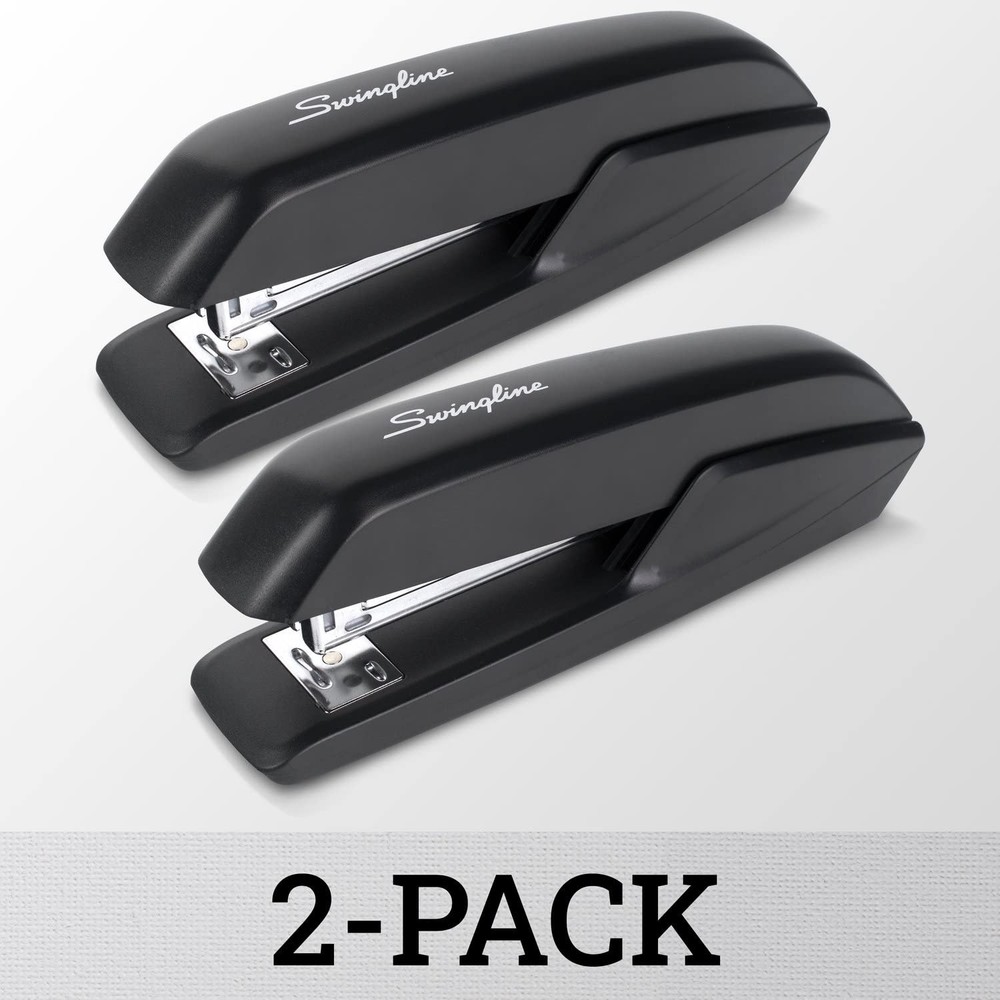 Standard Stapler, 20 Sheet Capacity, Eco Version, Jam Free, 2 Pack, Black (54...