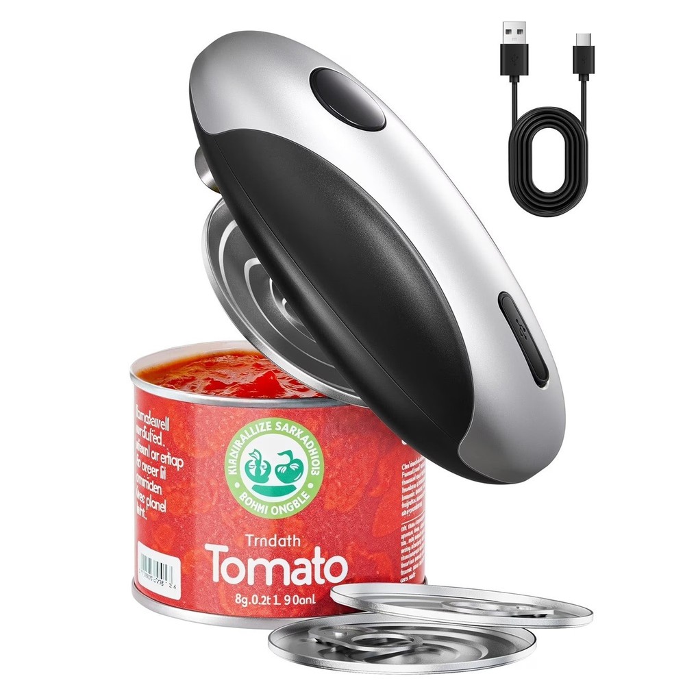 USB One-Button Automatic Rechargeable Electric Can Opener - Kitchen Gadget Gift