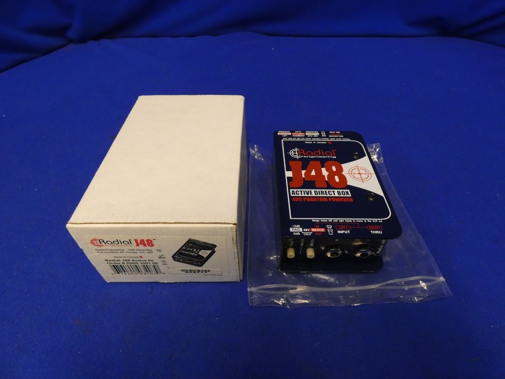 Radial Engineering J48 Active Direct Box 48V Phantom Powered, Demo-Open Box