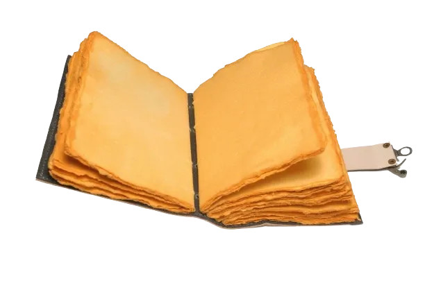 Handcrafted leather journalCotton pages