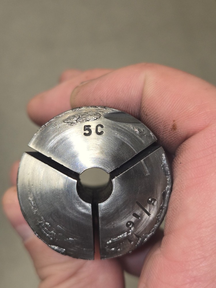 5C Collet 5/16" Round w/External threads - Good condition