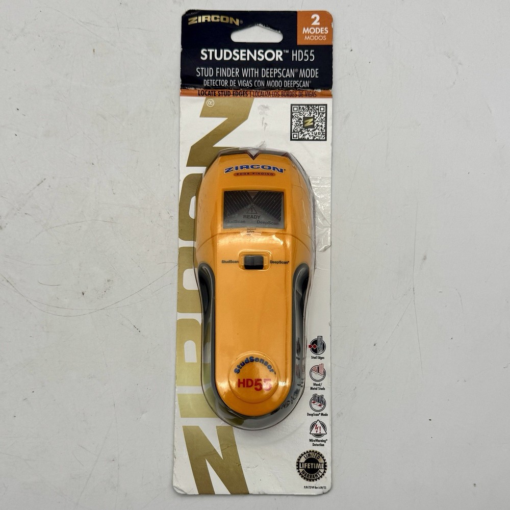 ZIRCON StudSensor HD55 Stud Finder with Deepscan Mode - 2 Modes - Open Box