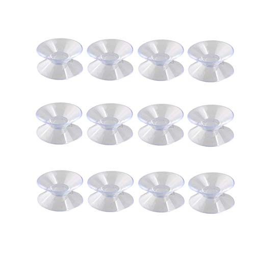 12Pcs Double Sided Suction Cups for Glass Table Top, to Keep The from