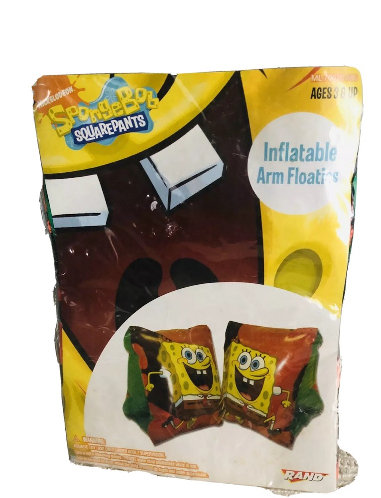 Sponge Bob Inflatable Child’s Arm Bands Wings Floaties Pool  Ages 3 +