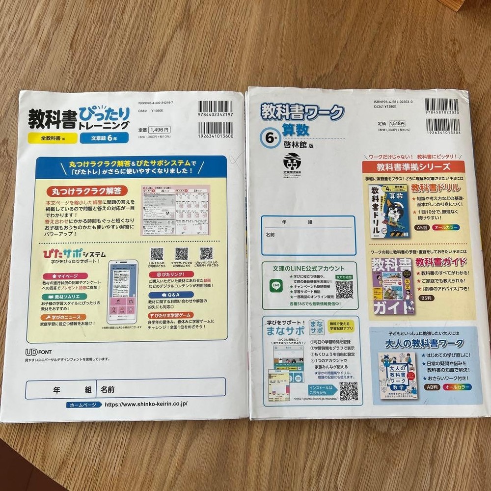 Japanese school textbook 6th grade perfect training & work
