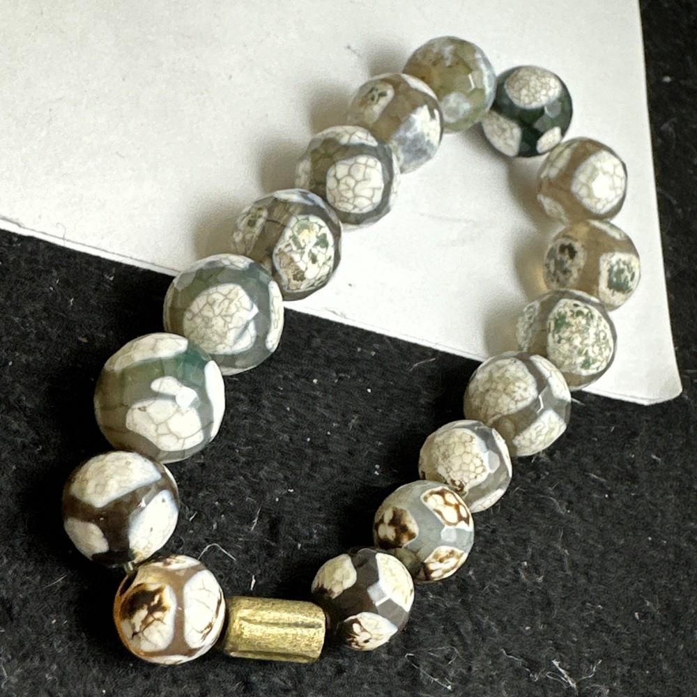 Tibetan agate stretch bracelet