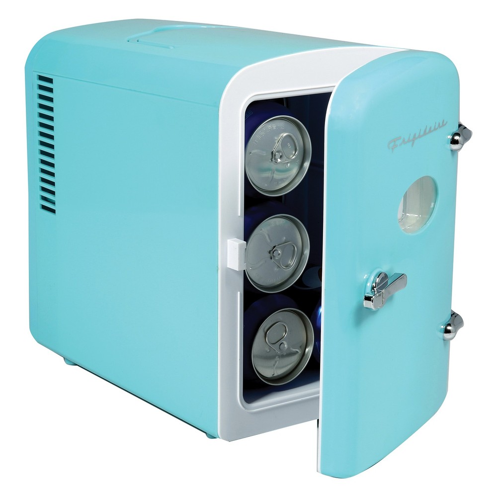 9-Can 48W Portable Retro Mini Refrigerator