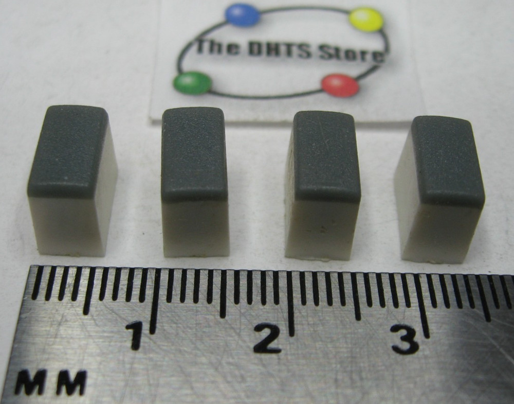Push-Button Switch Cover White and Grey Plastic 9mm x 5mm - Used Qty 4