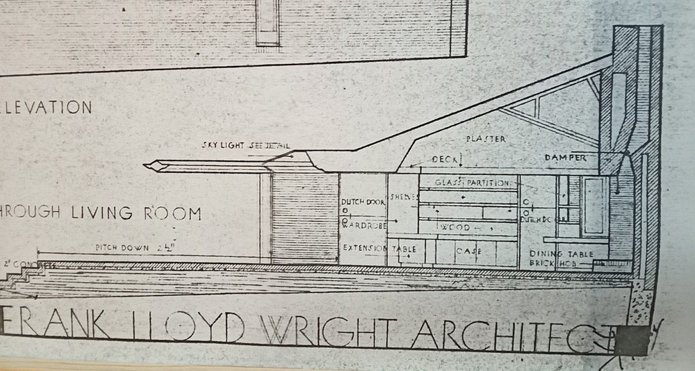 FRANK LLOYD WRIGHT: PLANS FOR MALCOM WILLEY RESIDENCE, SCHEME II, 1938
