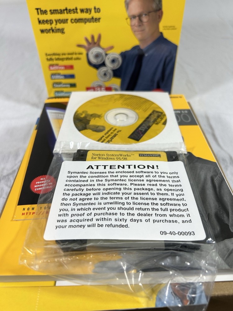NORTON SYSTEM WORKS 2000 Version 3.0 SYMANTEC WINDOWS 95 98 Open Box