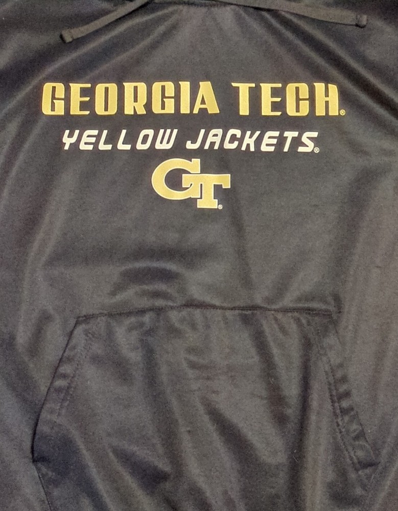 Georgia Tech Yellow Jackets Blue Pullover Hoodie Campus Heritage Size Large