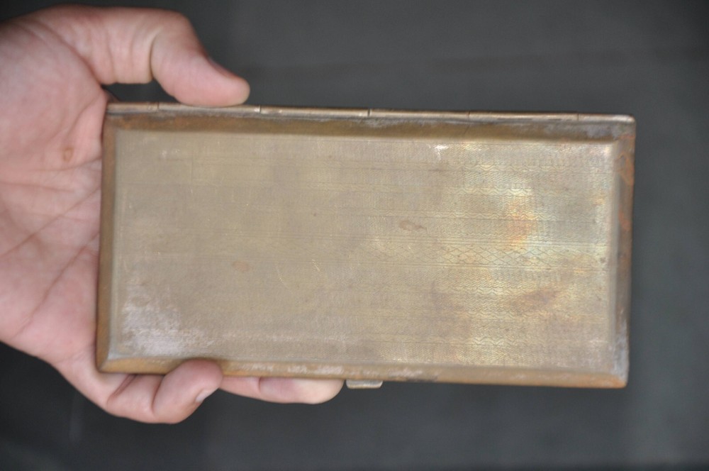 3 Pc Vintage Brass Fine Engraved Different Cigarette Box/Case