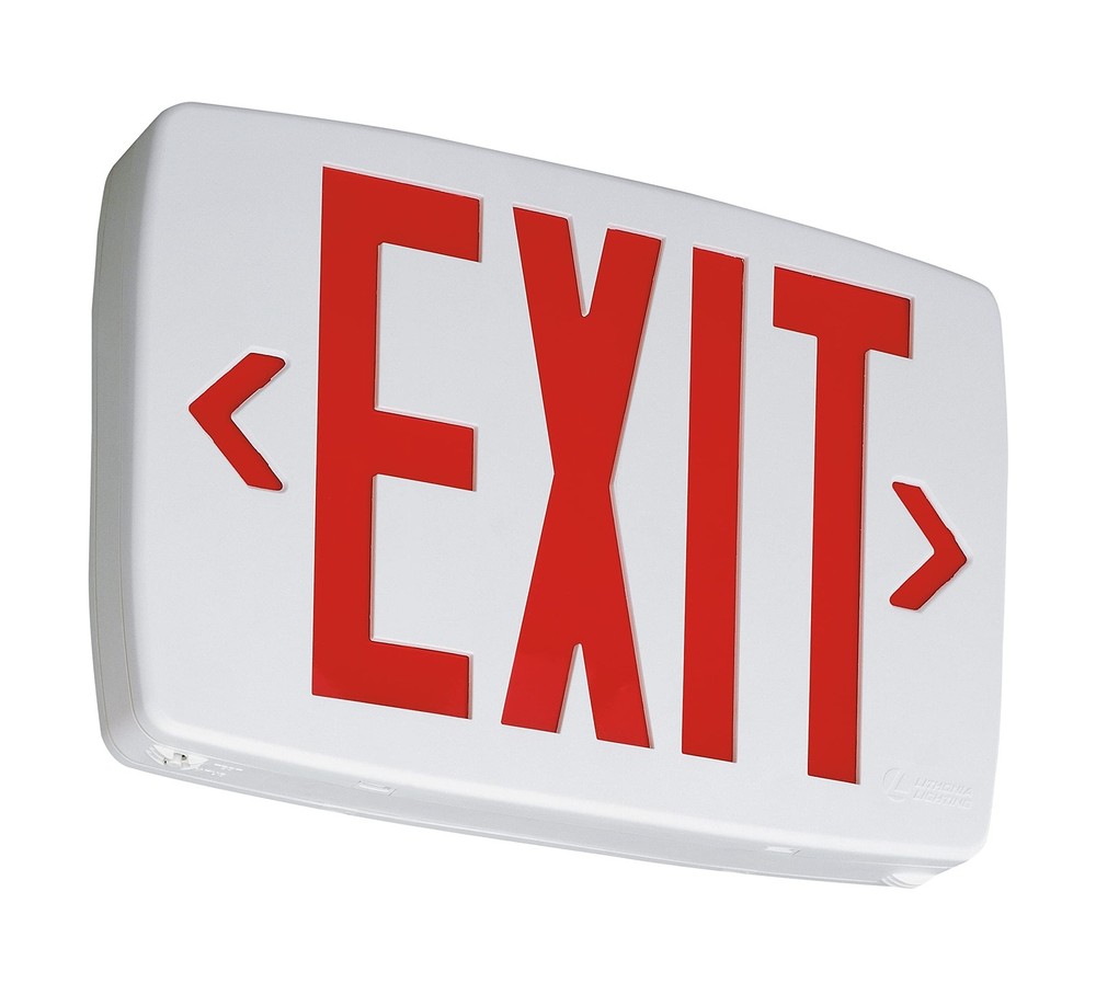 Lithonia Lighting Quantum LED Emergency Exit Sign, Thermoplastic Exit Only Si...