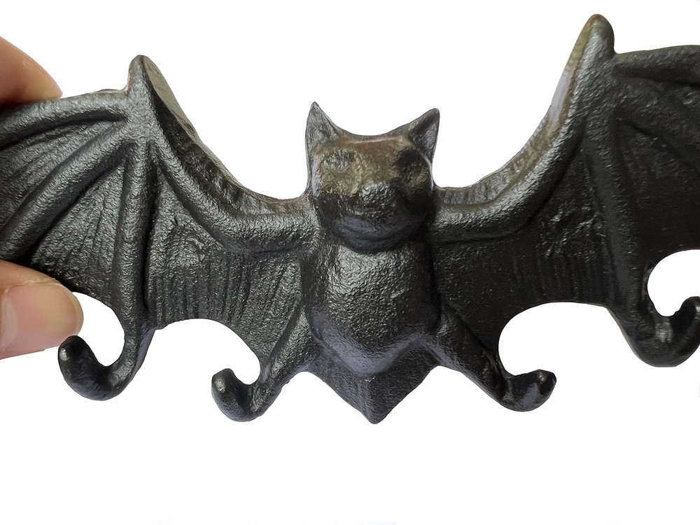 Bat Key Hooks Gothic Bat Key Rack Wall Mount Casting Iron Rustic Decorative H...