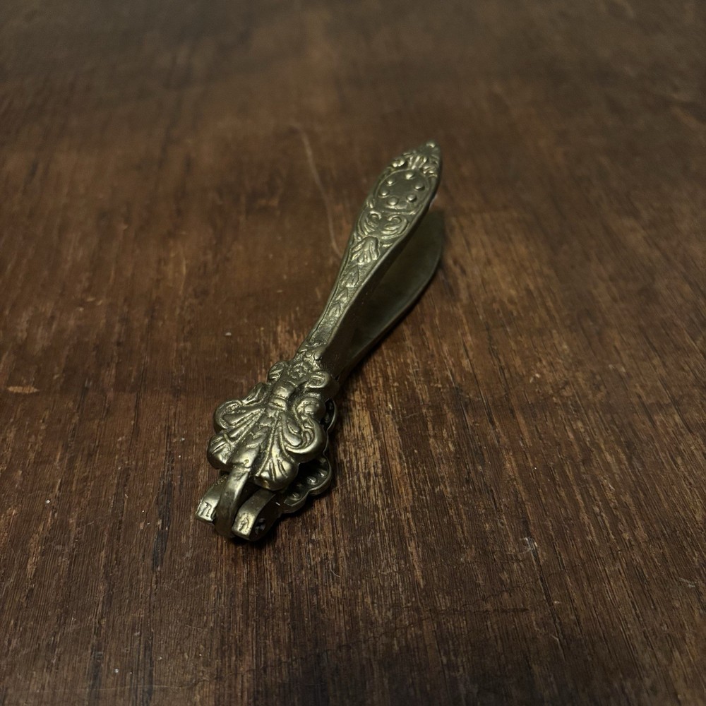 Antique Solid Brass Nutcracker | Victorian Era Ornate Table Tool