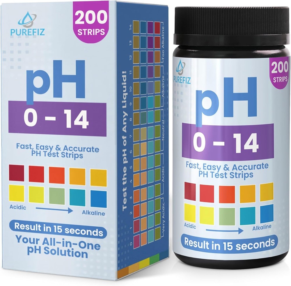 pH Test Strips 0-14 | 200 Universal Strips for Fast, Accurate pH Testing | Litmu