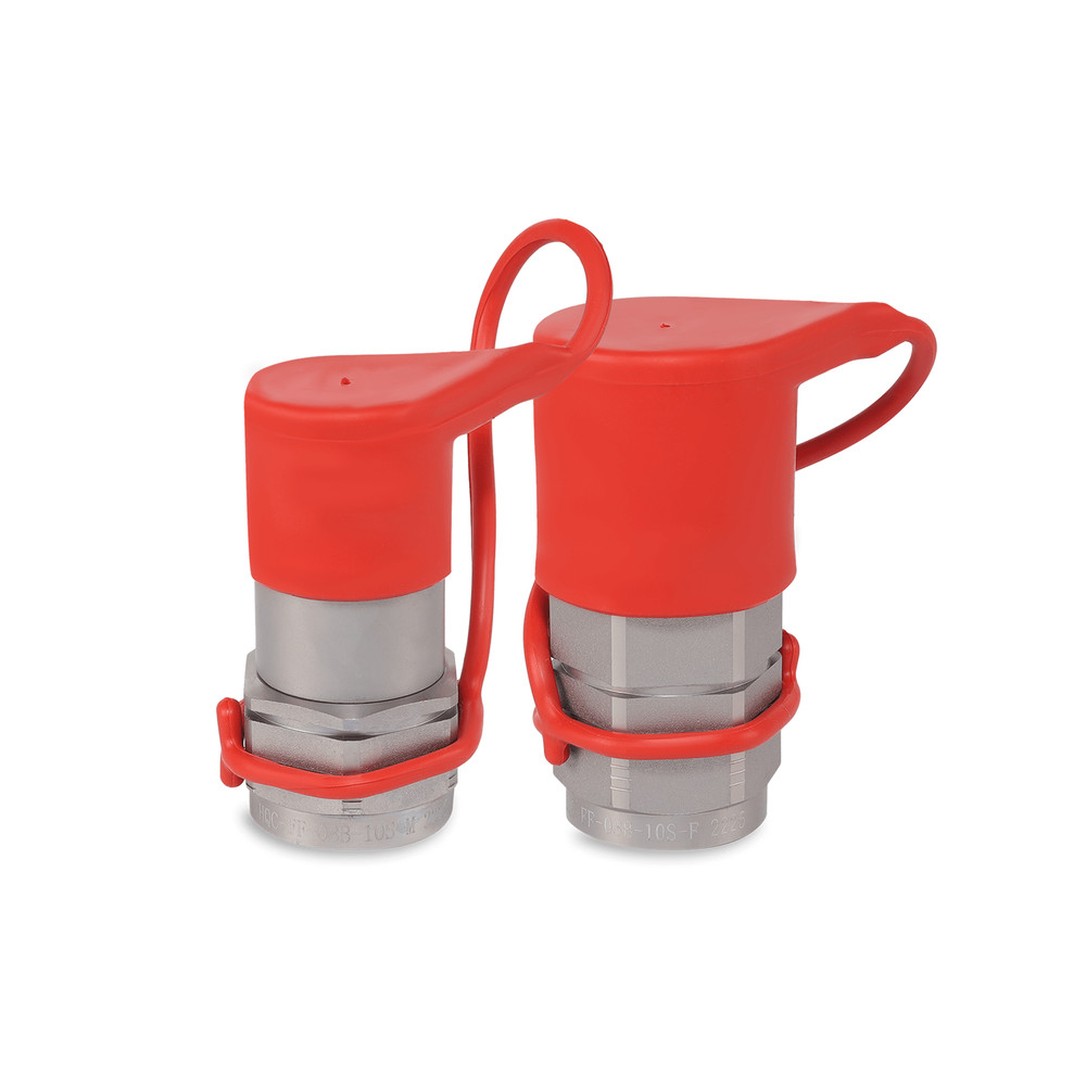 1/2″ Flat Face Hydraulic Quick Couplers Set - 5/8″ SAE Thread