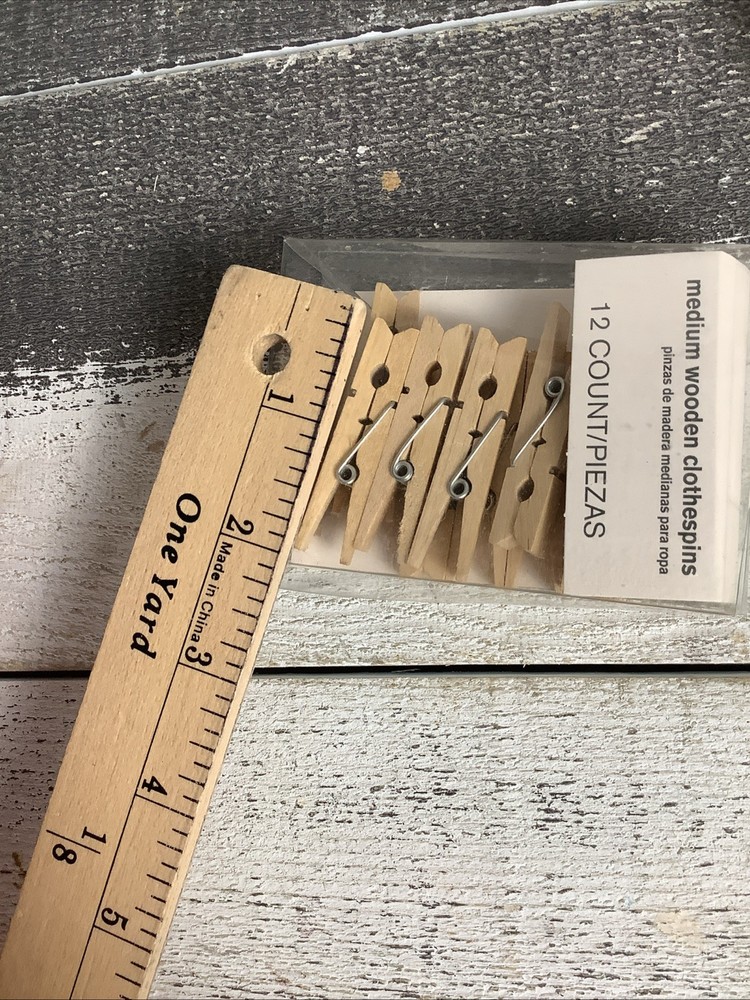 120 Medium Wooden Clothespins 2"