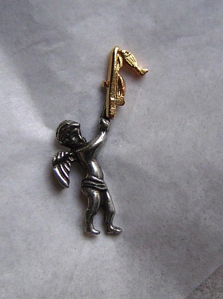 Fisherman Angel pin