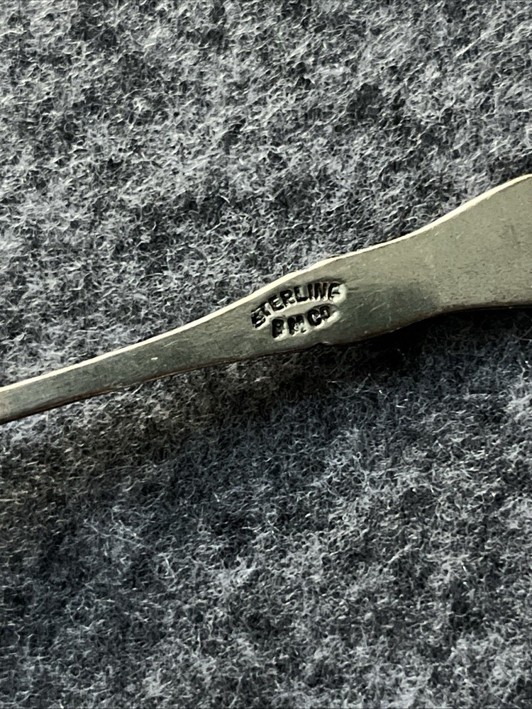 Vintage Sterling Silver Quebec Canada Champlain Monument Souvenir Spoon