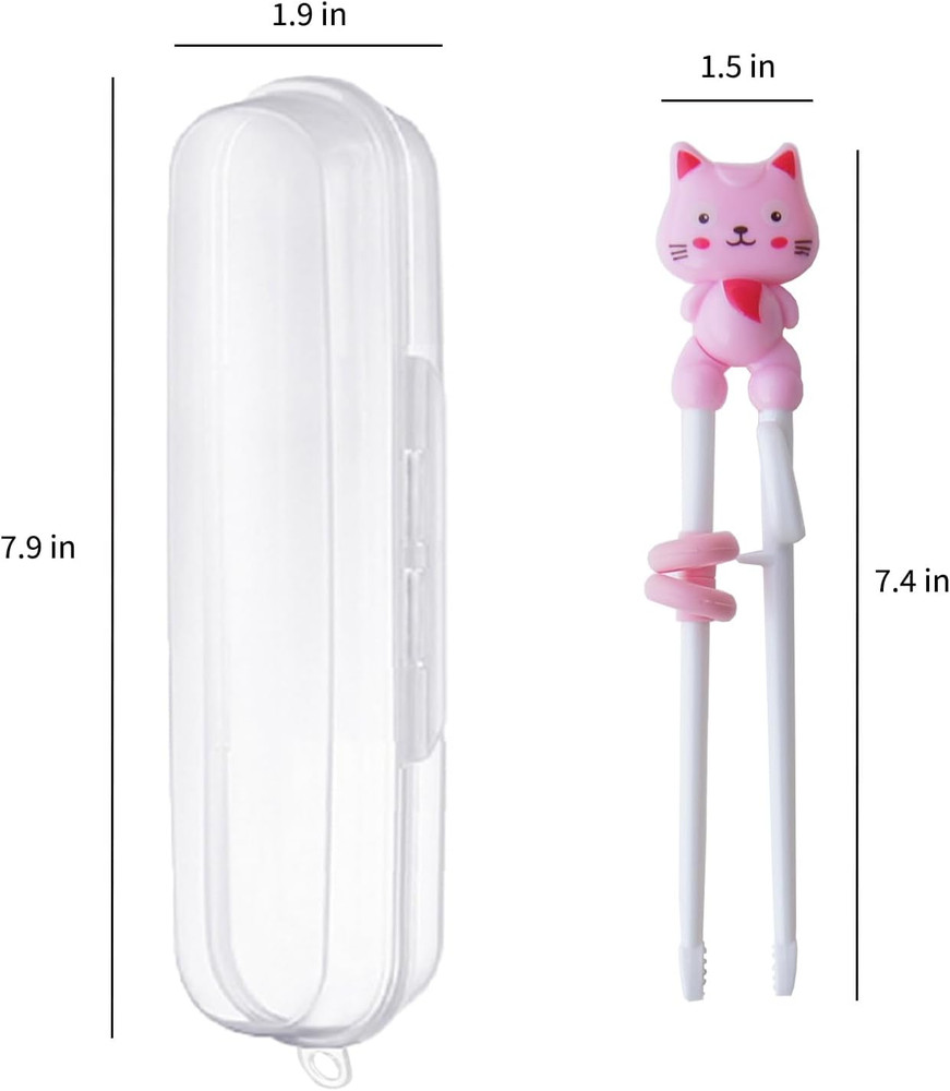Kids Training Chopsticks - 1 Pair with Case for Learning and Practice - Beginner