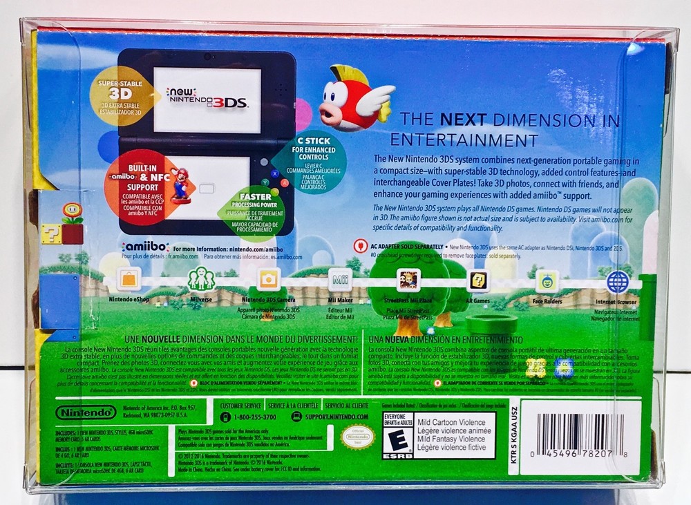 1 Box Protector Only For "New" 3DS BLACK FRIDAY Console Box NTSC Display Case