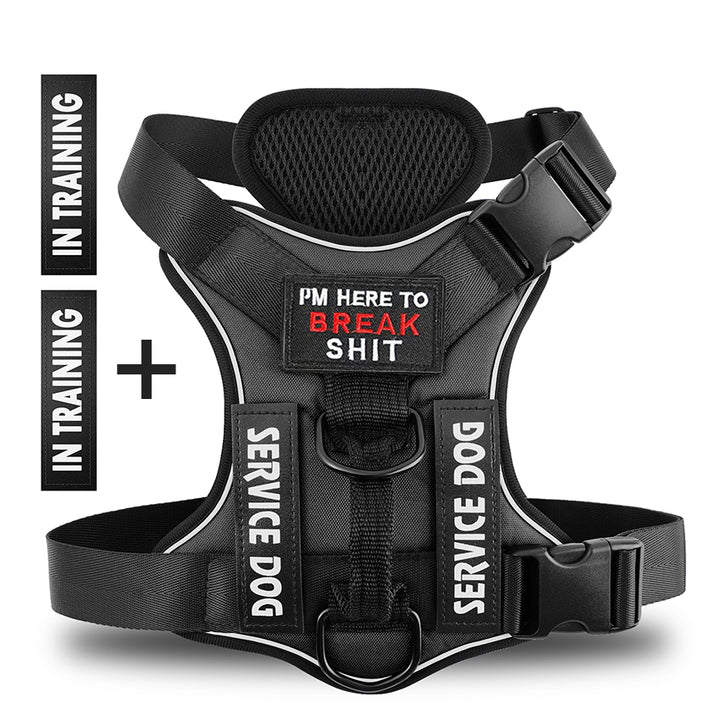 Reflective Tactical Dog Vest Working Dog Military Harness with Handle No-Pull