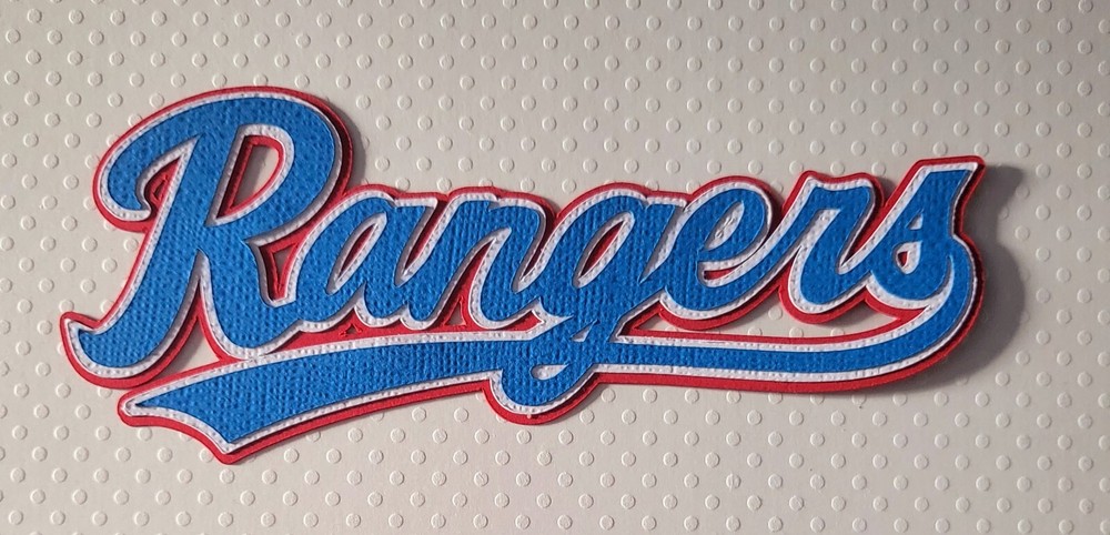 Rangers Title. Scrapbook, Card Making Paper Piecing