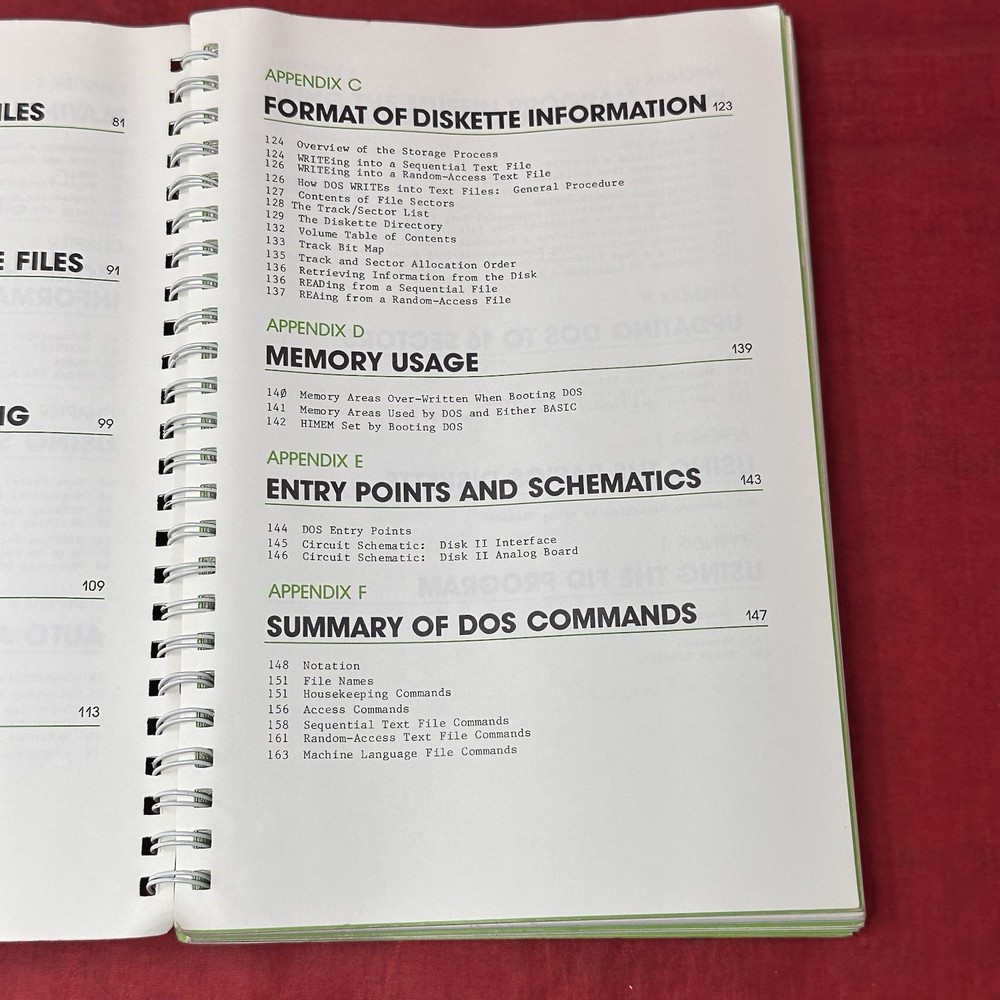 The DOS Manual Apple II Disk Operating System VTG 1980 Reference Manual Book