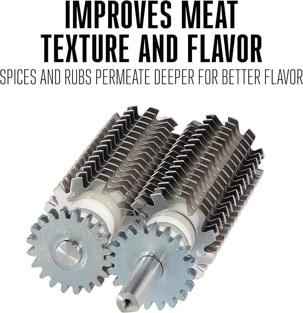 Meat Tenderizer Tool & Heavy Duty Cuber Quick and Easy Manual Operation White