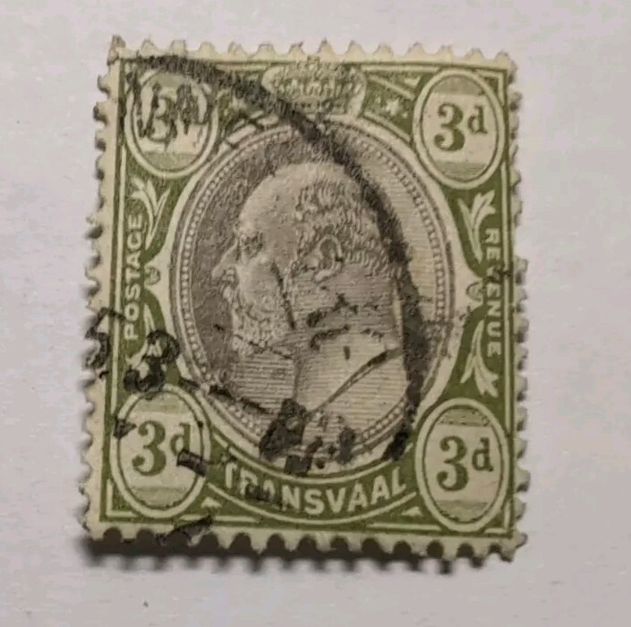 Vintage Transvaal 3d stamp British UK Postage Green