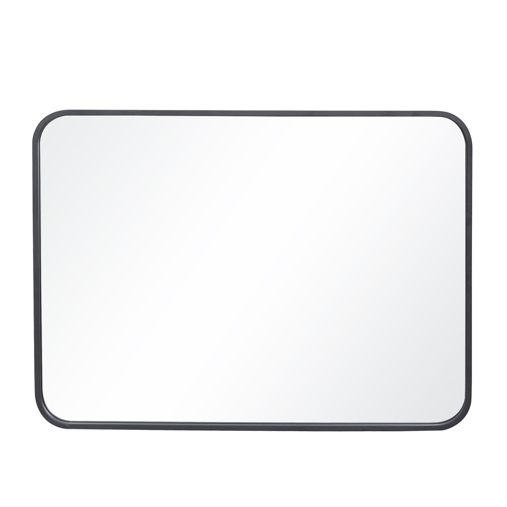 22" x 30" Black Wall Mirror for Bathroom Rectangular Vanity Mirror w/Metal Frame